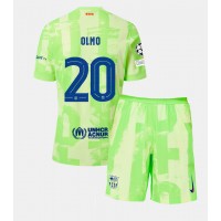 Maglia Calcio Barcelona Dani Olmo #20 Terza Divisa Bambino 2024-25 Manica Corta (+ pantaloncini)